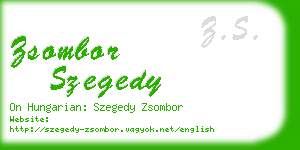 zsombor szegedy business card